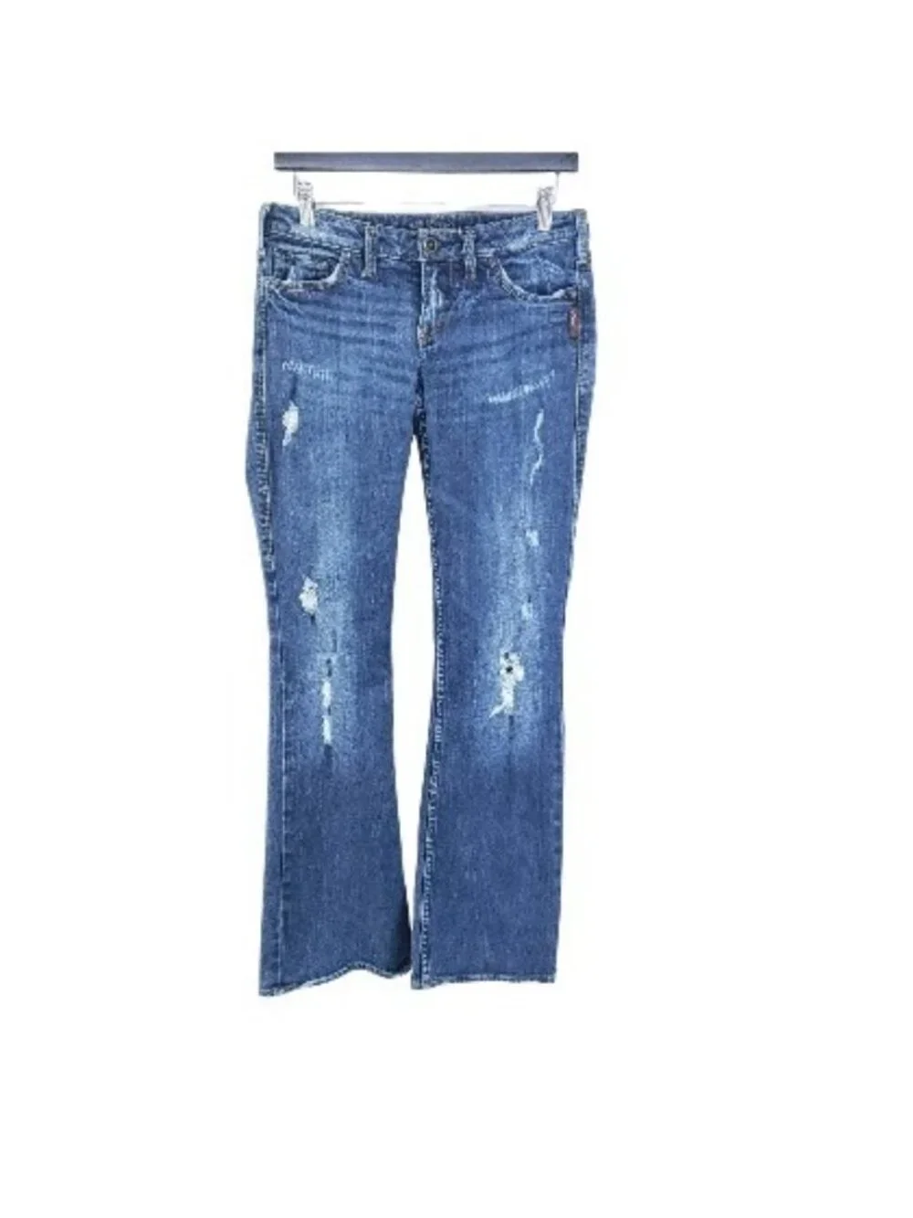 Silver Jeans Alex Bootcut Jeans Women's Size 28x31 Destroyed - Picture 1 of 7